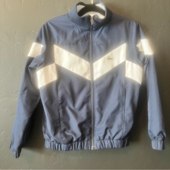 Lacoste Sport unisex jacket Size:8 Color : Blue/Withe - Picture 1 of 10